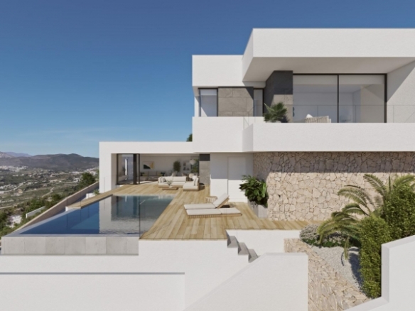 Villa de lujo con 3 dormitorios y piscina infinita con espectaculares panorámicas al mar en Benitachell(Alicante)