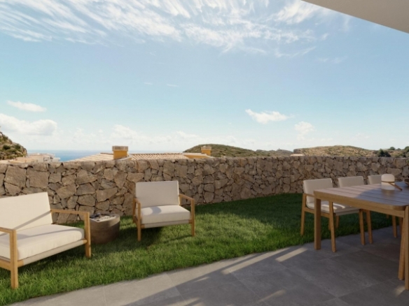Apartamento de 3 dormitorios con vistas abiertas a la naturaleza y al mediterráneo en Benitatxell