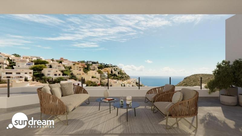 g_43342-14-29 Ático de 2 dormitorios con estupendas vistas panorámicas al mar mediterráneo en Benitatxell
