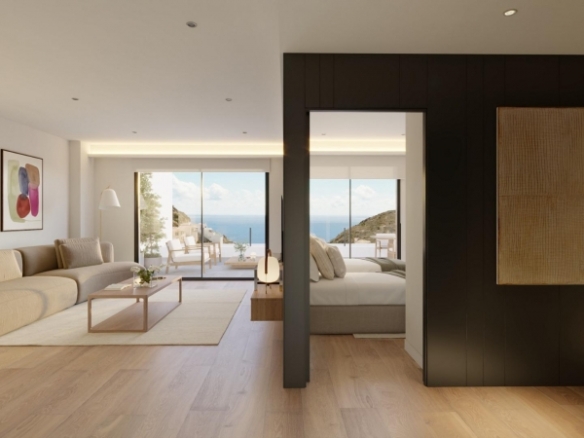 Ático de 2 dormitorios con estupendas vistas panorámicas al mar mediterráneo en Benitatxell
