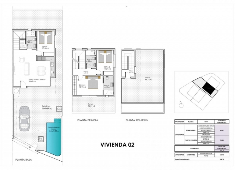 VILLA PAREADA DE NUEVA CONSTRUCCIÓN EN PILAR DE LA HORADADA