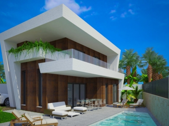 VILLA NUEVA INDEPENDIENTE DE ESTILO MODERNO CON 3 DORM. EN BENIJOFAR(ALICANTE).