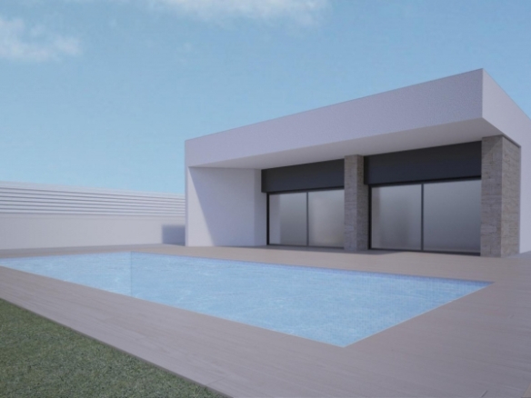 VILLA MODERNA DE NUEVA CONSTRUCCIÓN CON 3 DORMITORIOS Y PISCINA PRIVADA EN ASPE
