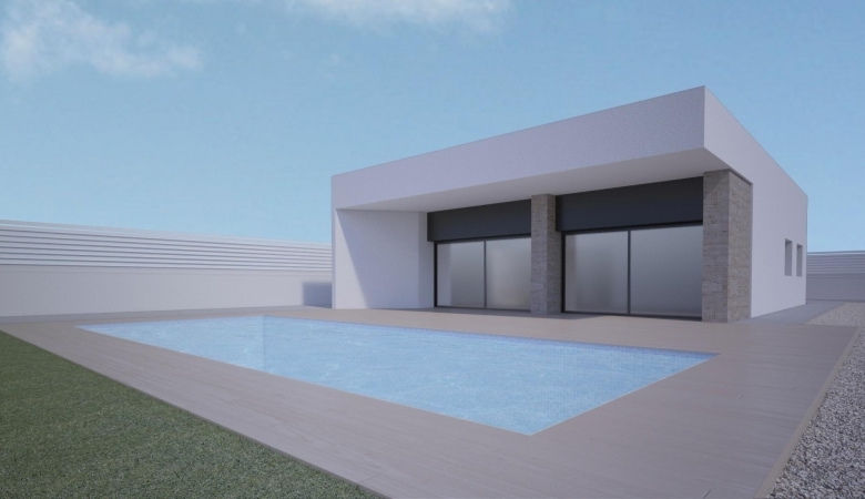 VILLA MODERNA DE NUEVA CONSTRUCCIÓN CON 3 DORMITORIOS Y PISCINA PRIVADA EN ASPE