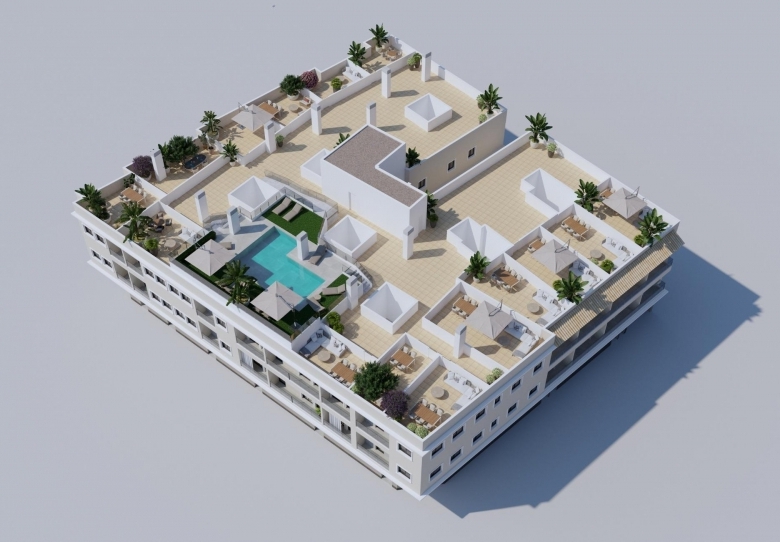ATICO DE 2 DORMITORIOS DE NUEVA CONSTRUCCIÓN EN ALGORFA