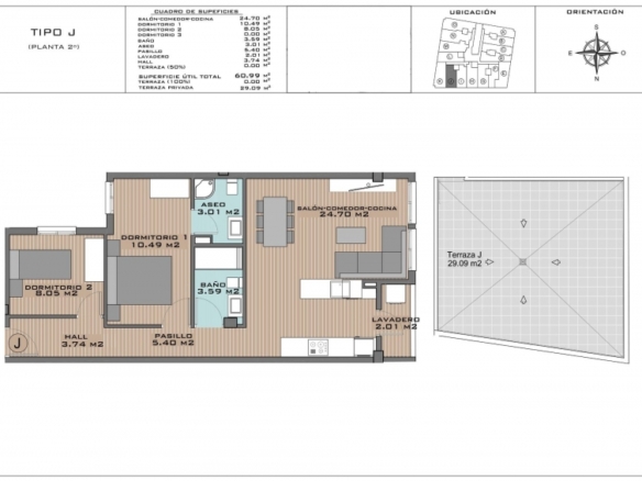 ATICO DE 2 DORMITORIOS DE NUEVA CONSTRUCCIÓN EN ALGORFA