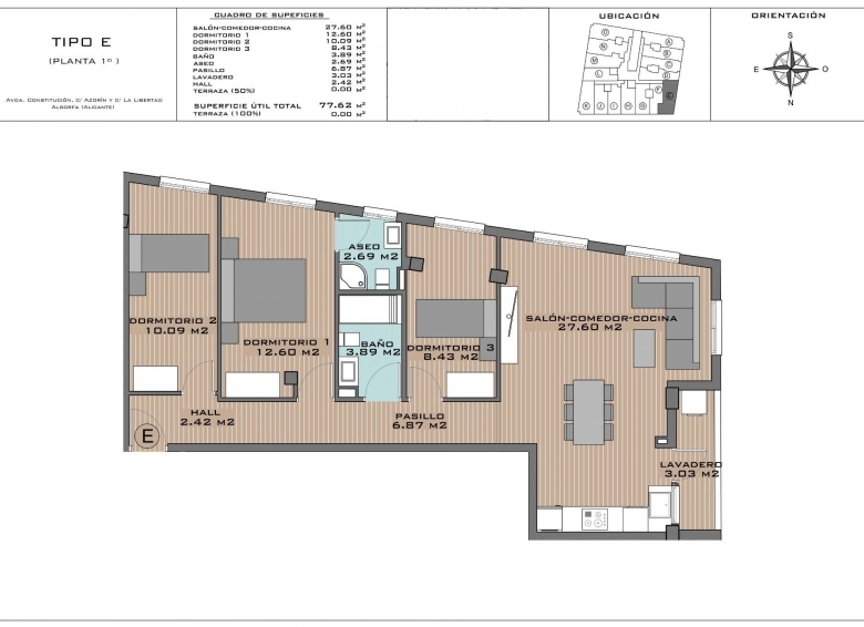 APARTAMENTO MODERNO DE NUEVA CONSTRUCCIÓN DE 3 DORMITORIOS EN ALGORFA