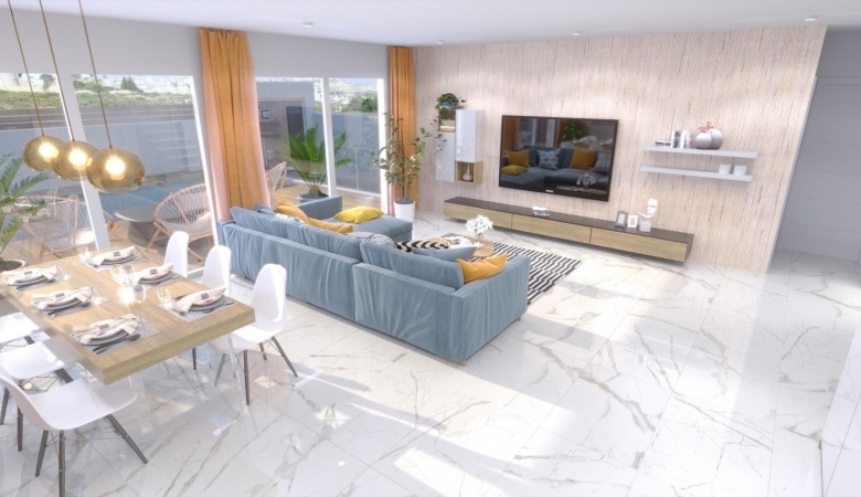 PRECIOSA VILLA DE 3 DORMITORIOS CON VISTAS AL CAMPO DE GOLF EN ROJALES