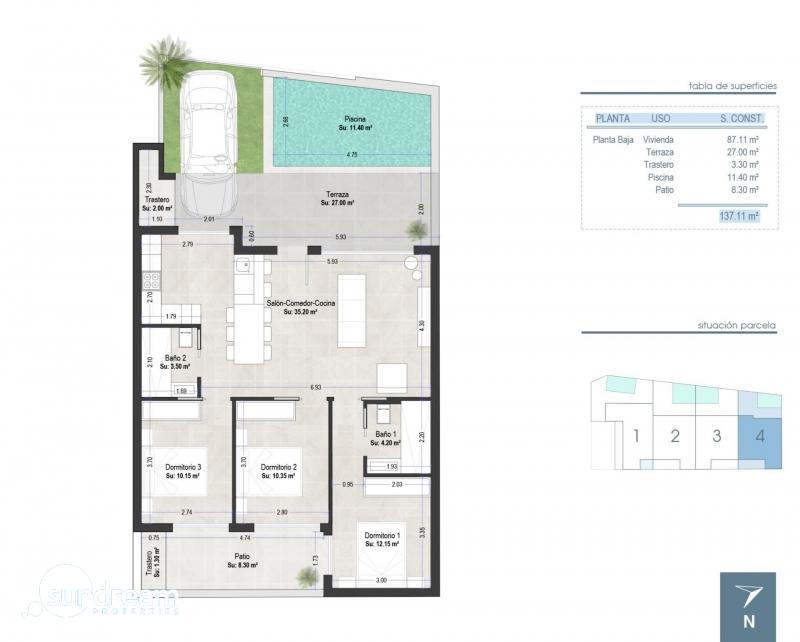 g_40085-5-6 Bungalow de planta baja de 3 dormitorios a la venta en San Pedro del Pinatar