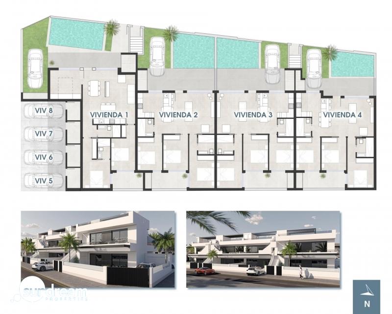 Bungalow de planta baja de 3 dormitorios a la venta en San Pedro del Pinatar