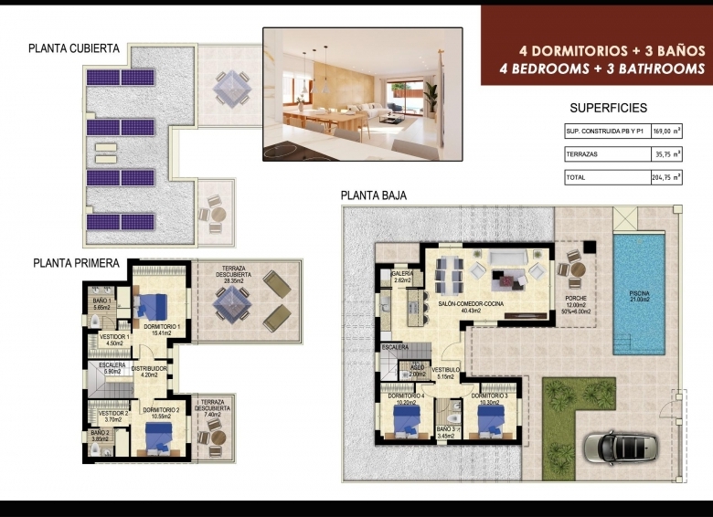 Villa de 4 dormitorios de nueva construcción en Golf Resort, Orihuela