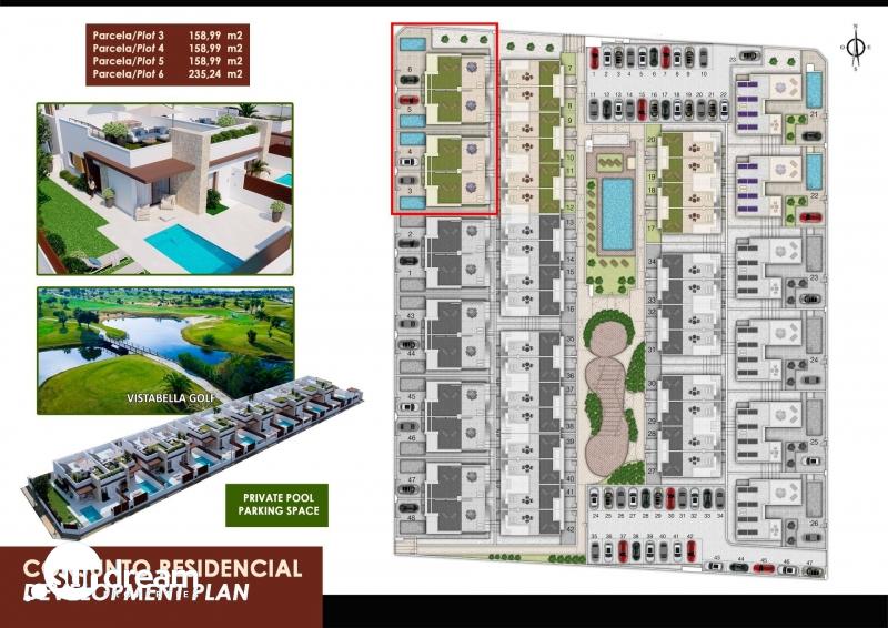 g_40100-5-5 Vivienda pareada de 2 dormitorios de nueva construcción en Golf Resort, Orihuela