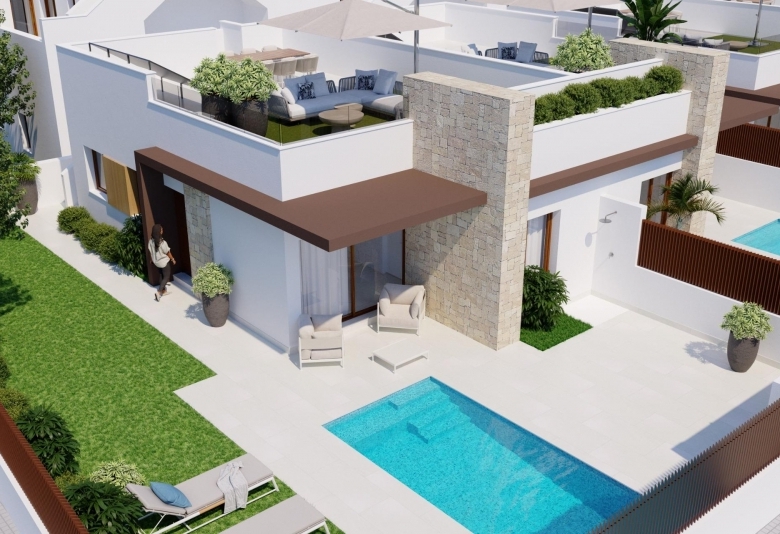 Vivienda pareada de 2 dormitorios de nueva construcción en Golf Resort, Orihuela