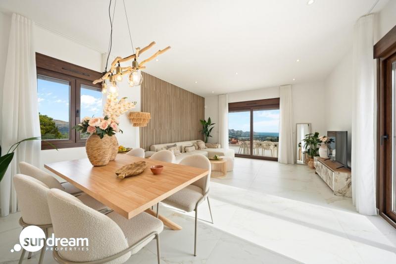 Villa de nueva construcción de una planta y piscina privada en Polop