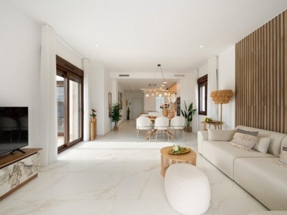 Villa de nueva construcción de una planta y piscina privada en Polop