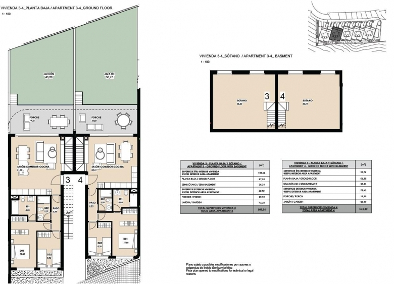 Bungalow de planta baja de 2 dorm. y semisótano a 300m de la playa en La Mata, Torrevieja