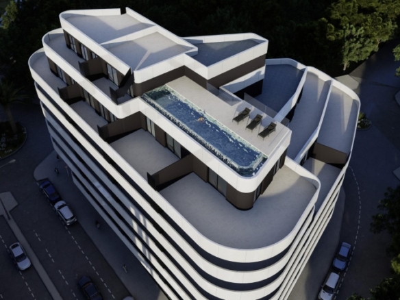 Ático de nueva construcción de 1 dormitorio a la venta a pocos pasos de la playa en Calpe.