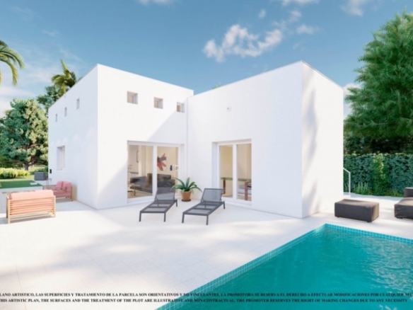 Villa en venta obra nueva con piscina en Los Alcázares