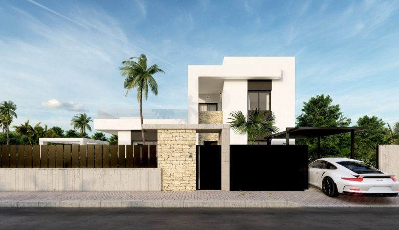 Villa en venta obra nueva con piscina en Orihuela Costa