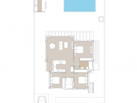 Villa en venta obra nueva con parcela en Polop
