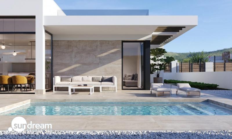 g_40730-9-1 Chalet en una planta con solarium y piscina privada en Golf Resort, Murcia