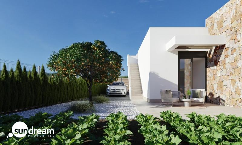 Chalet en una planta con solarium y piscina privada en Golf Resort, Murcia