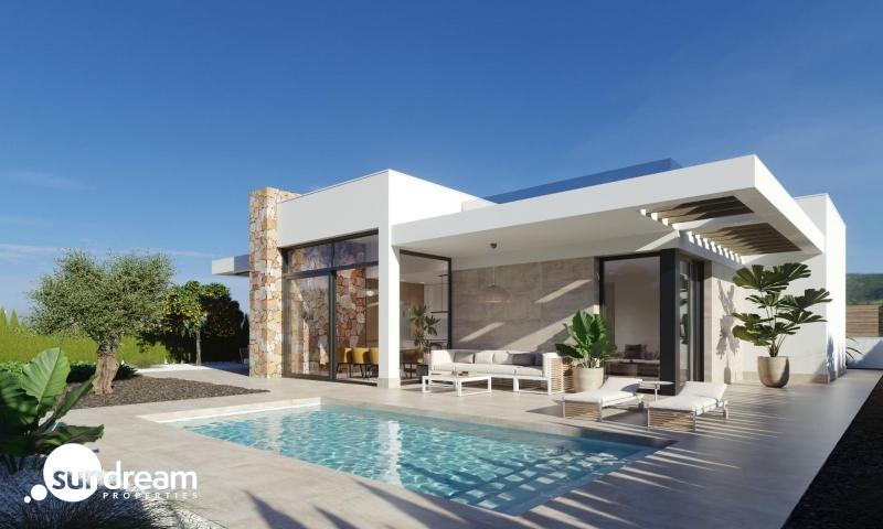 Chalet en una planta con solarium y piscina privada en Golf Resort, Murcia