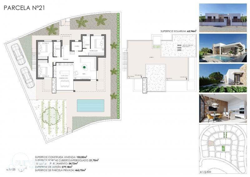 g_40730-9-14 Chalet en una planta con solarium y piscina privada en Golf Resort, Murcia