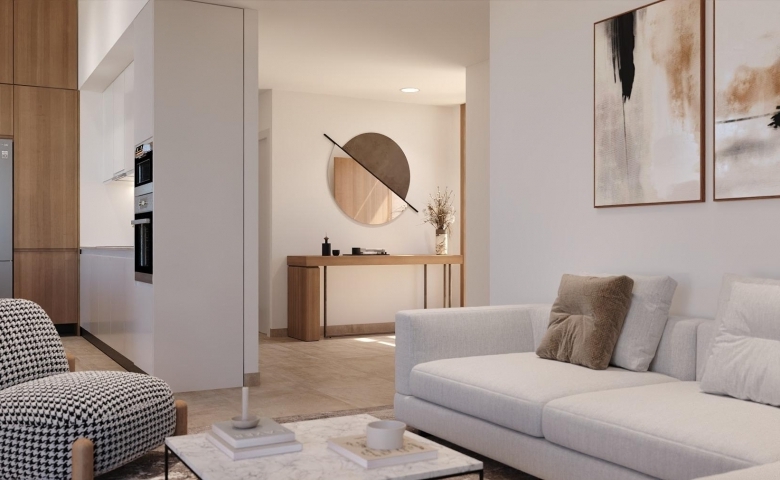 Chalet en una planta con solarium y piscina privada en Golf Resort, Murcia