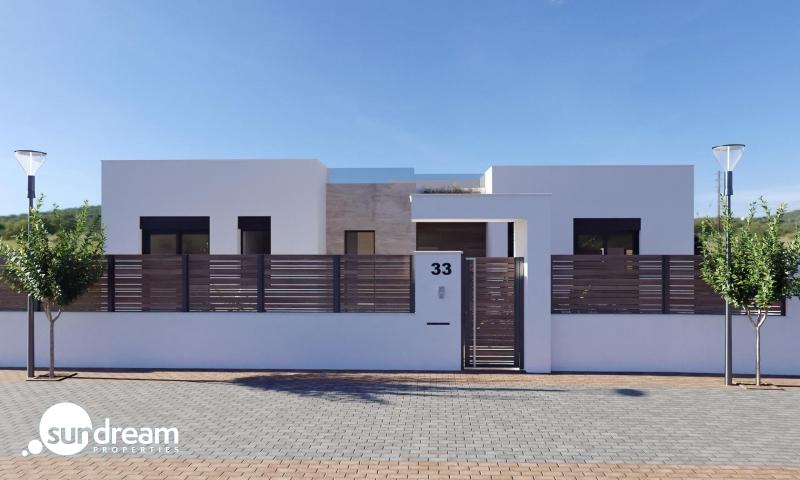 Chalet en una planta con solarium y piscina privada en Golf Resort, Murcia