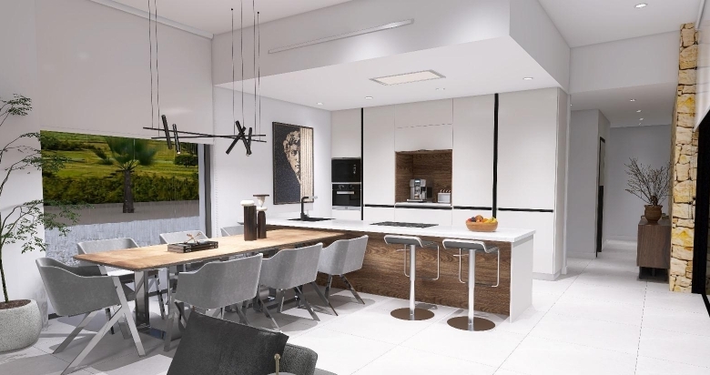 Villa en venta obra nueva con garaje y piscina en Pinós
