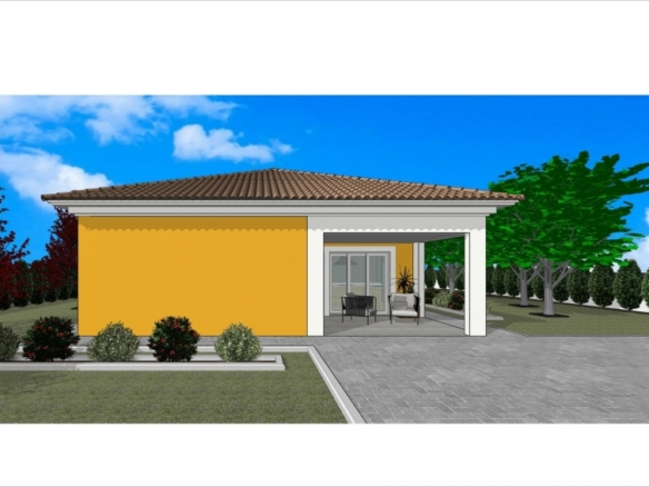 Villa en venta obra nueva con garaje y piscina en Pinós