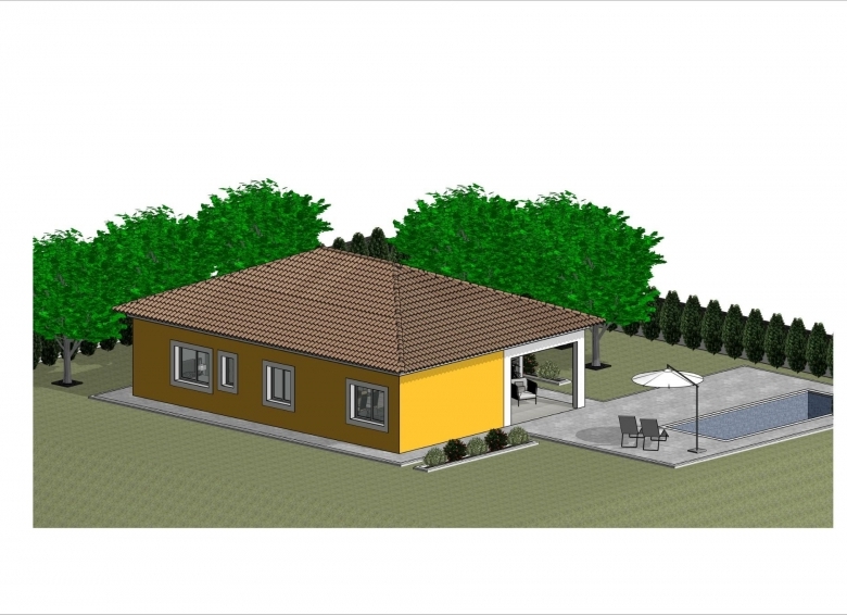 Villa en venta obra nueva con garaje y piscina en Pinós