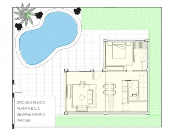 Villa en venta obra nueva con piscina en Torre Pacheco