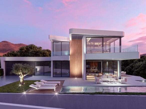 Villa de lujo en venta obra nueva con piscina en Altea