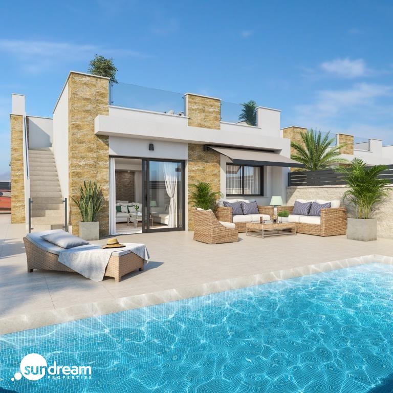 Villa en venta obra nueva con solárium San Fulgencio