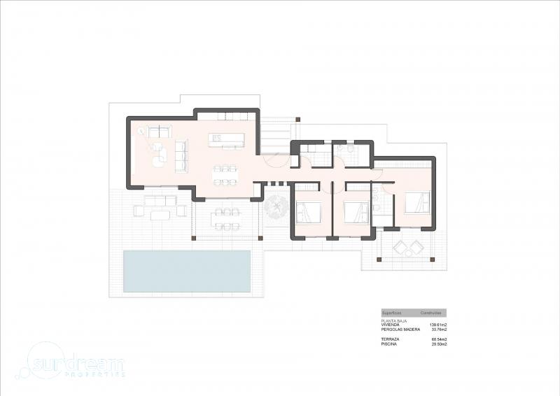 Villa en venta con piscina en Fustera Benissa Costa