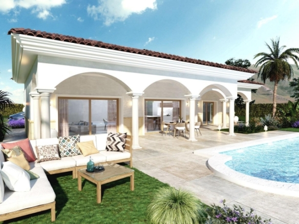 Villa en venta obra nueva 2 dormitorios en Pinoso