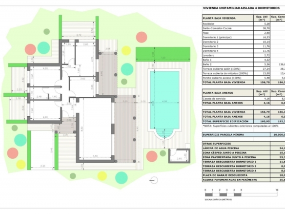 Villa grande en venta con piscina y terraza en Pinoso
