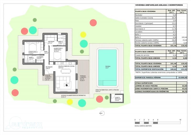 Viila en venta obra nueva 2 dormitorios en Pinoso