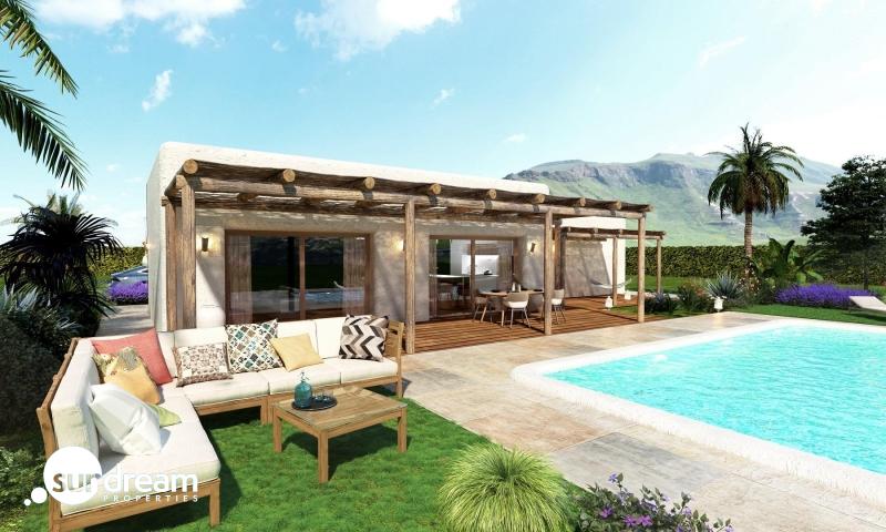 Villa obra nueva en venta con piscina en Pinoso
