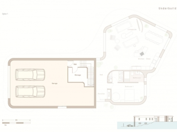 Villa de lujo de 4 dormitorios en una planta con piscina privada y sótano en la urbanización La Marina(San Fulgencio)