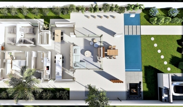 VILLA MODERNA DE NUEVA CONSTRUCCION EN SAN FULGENCIO(ALICANTE)