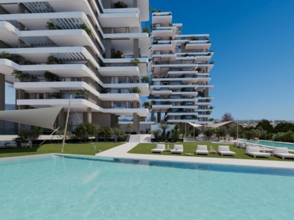 Apartamento de lujo de 2 dormitorios con vistas al mar a la venta en Calpe, Costa Blanca