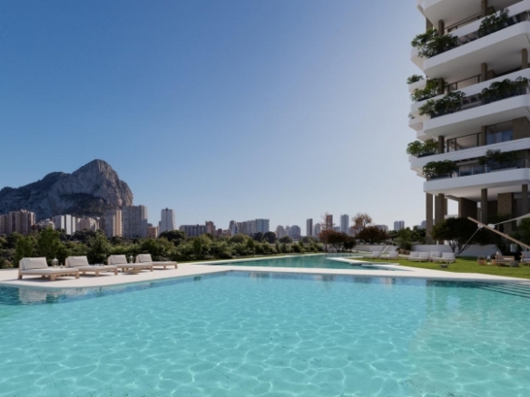Apartamento de lujo de 2 dormitorios con vistas al mar a la venta en Calpe, Costa Blanca