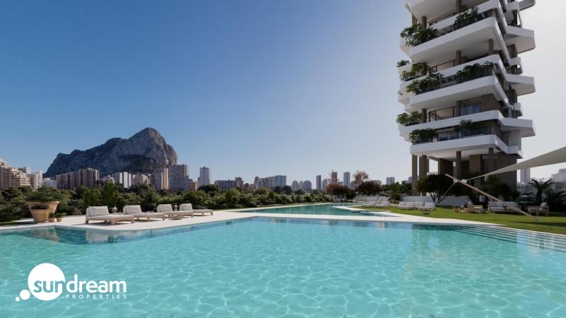 Apartamento de lujo de 2 dormitorios con vistas al mar a la venta en Calpe, Costa Blanca