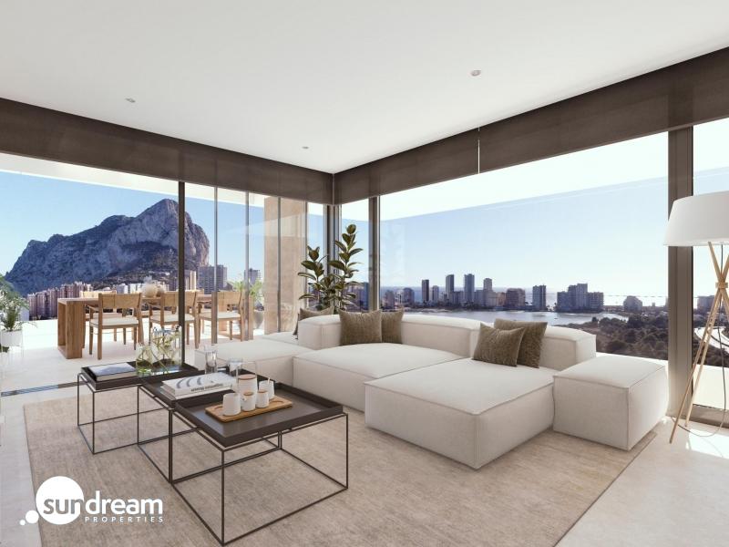 Apartamento de lujo de 2 dormitorios con vistas al mar a la venta en Calpe, Costa Blanca