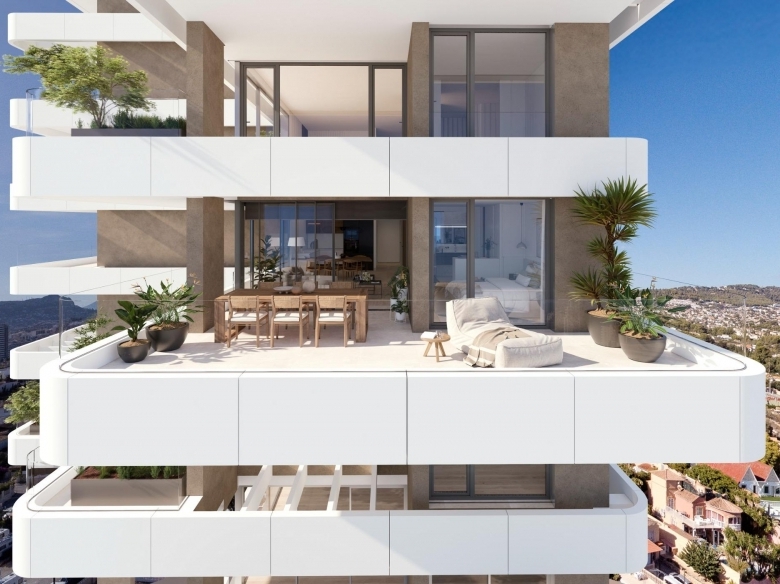 Apartamento de lujo de 2 dormitorios con vistas al mar a la venta en Calpe, Costa Blanca
