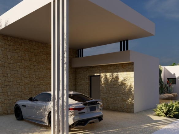 Villa en venta obra nueva con piscina en Pinoso