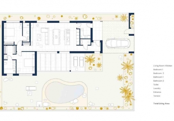 Villa en venta obra nueva con piscina Baños y Mendigo